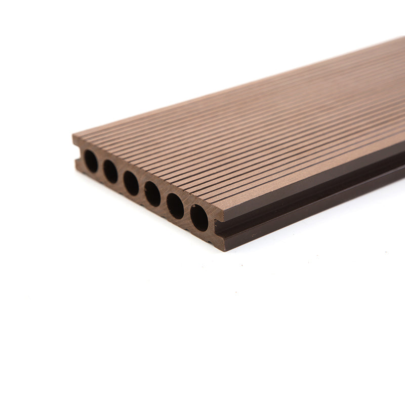 Wire Brushed Floor Tile Click Lock Engineered Wood for Patio Garden Coffee Round Hole Clearhalo 'Flooring 'Hardwood Flooring' 'hardwood_flooring' 'Home Improvement' 'home_improvement' 'home_improvement_hardwood_flooring' Walls and Ceiling' 7265995