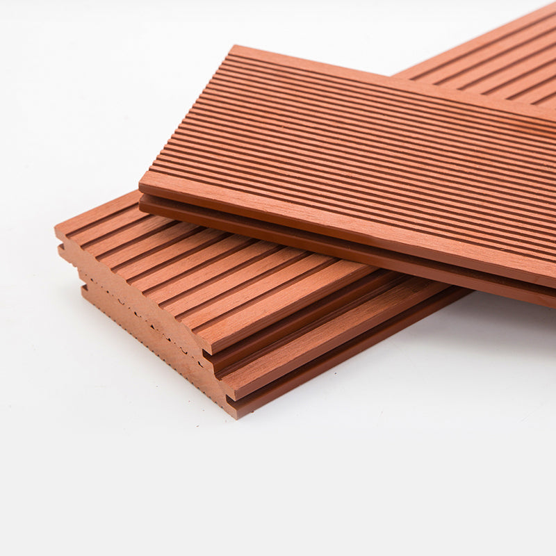 Wire Brushed Floor Tile Click Lock Engineered Wood for Patio Garden Red Wood Solid Clearhalo 'Flooring 'Hardwood Flooring' 'hardwood_flooring' 'Home Improvement' 'home_improvement' 'home_improvement_hardwood_flooring' Walls and Ceiling' 7266000