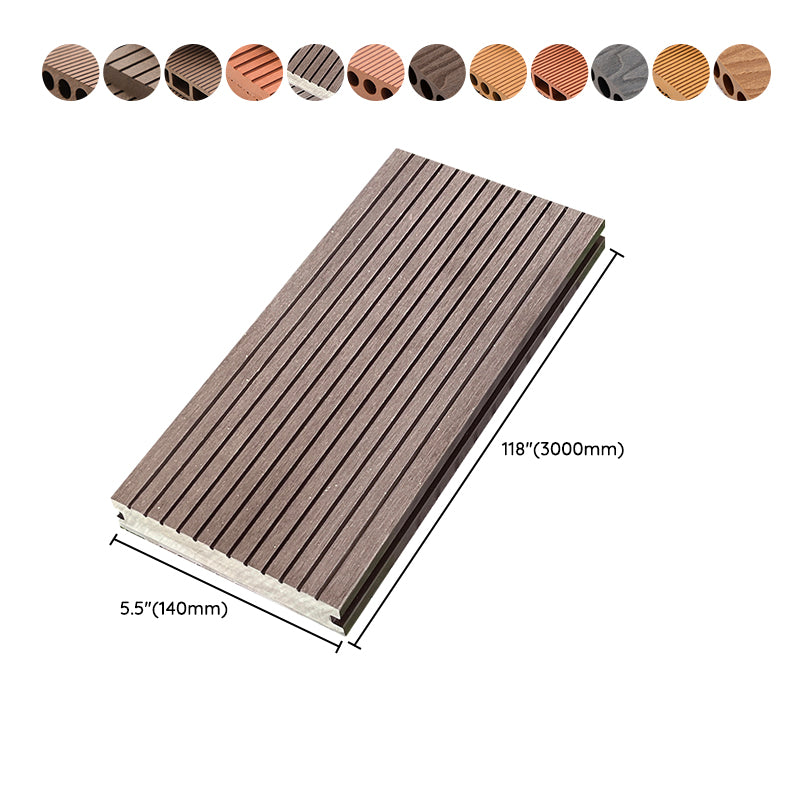 Wire Brushed Floor Tile Click Lock Engineered Wood for Patio Garden Clearhalo 'Flooring 'Hardwood Flooring' 'hardwood_flooring' 'Home Improvement' 'home_improvement' 'home_improvement_hardwood_flooring' Walls and Ceiling' 7266020
