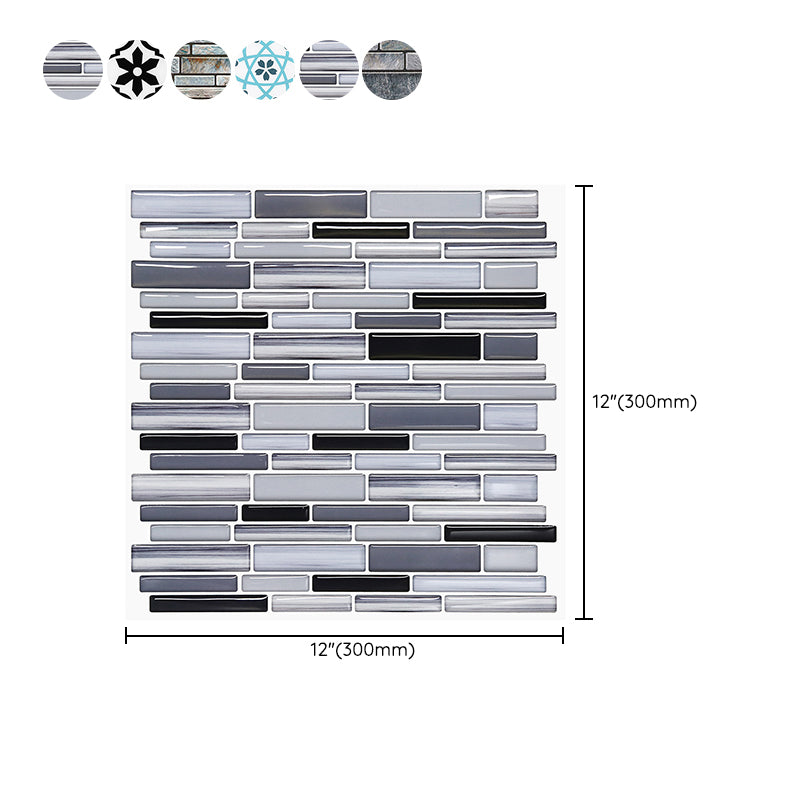Square Peel & Stick Tile Water Resistant Mosaic Tile for Kitchen Backsplash Clearhalo 'Flooring 'Home Improvement' 'home_improvement' 'home_improvement_peel_stick_blacksplash' 'Peel & Stick Backsplash Tile' 'peel_stick_blacksplash' 'Walls & Ceilings' Walls and Ceiling' 7266046