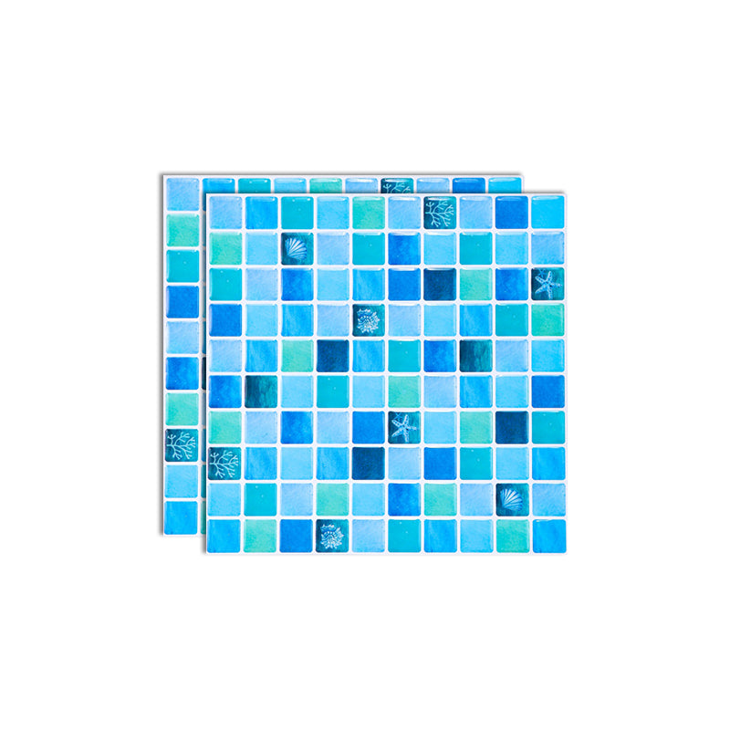 Plastic Peel & Stick Subway Tile Modern Simple Subway Tile Wallpaper Blue Clearhalo 'Flooring 'Home Improvement' 'home_improvement' 'home_improvement_peel_stick_blacksplash' 'Peel & Stick Backsplash Tile' 'peel_stick_blacksplash' 'Walls & Ceilings' Walls and Ceiling' 7266055