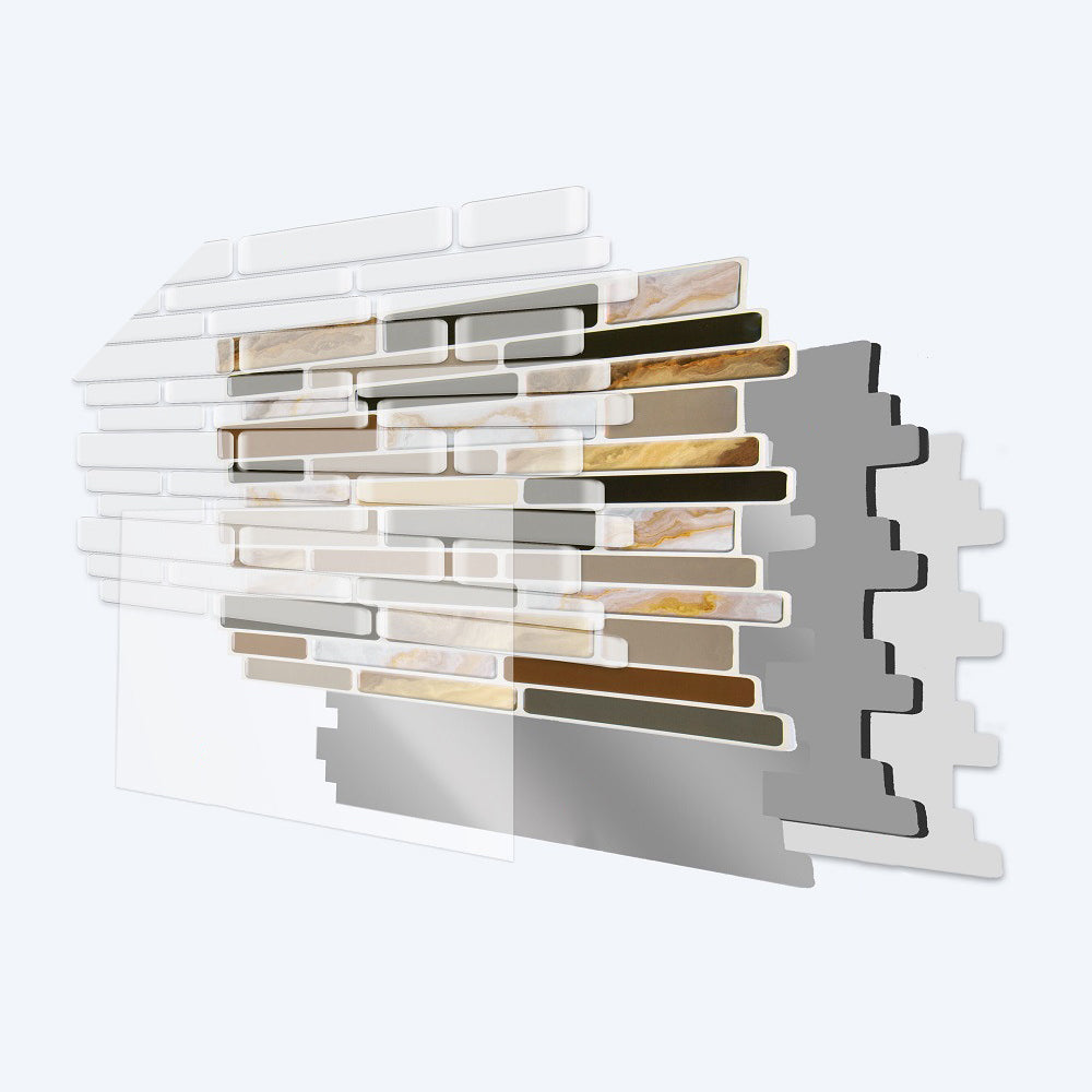 Plastic Peel & Stick Subway Tile Modern Simple Subway Tile Wallpaper Clearhalo 'Flooring 'Home Improvement' 'home_improvement' 'home_improvement_peel_stick_blacksplash' 'Peel & Stick Backsplash Tile' 'peel_stick_blacksplash' 'Walls & Ceilings' Walls and Ceiling' 7266057