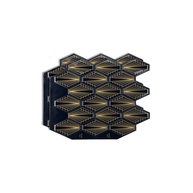 Plastic Peel & Stick Subway Tile Modern Simple Subway Tile Wallpaper Yellow Black Clearhalo 'Flooring 'Home Improvement' 'home_improvement' 'home_improvement_peel_stick_blacksplash' 'Peel & Stick Backsplash Tile' 'peel_stick_blacksplash' 'Walls & Ceilings' Walls and Ceiling' 7266063