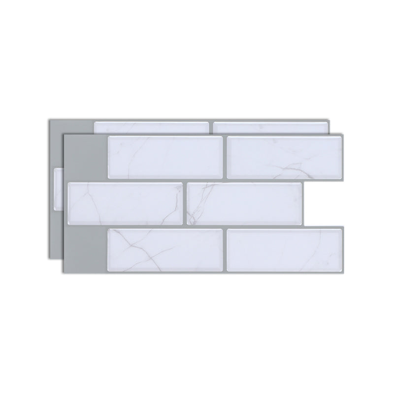 Plastic Peel & Stick Subway Tile Modern Simple Subway Tile Wallpaper Cream Clearhalo 'Flooring 'Home Improvement' 'home_improvement' 'home_improvement_peel_stick_blacksplash' 'Peel & Stick Backsplash Tile' 'peel_stick_blacksplash' 'Walls & Ceilings' Walls and Ceiling' 7266066
