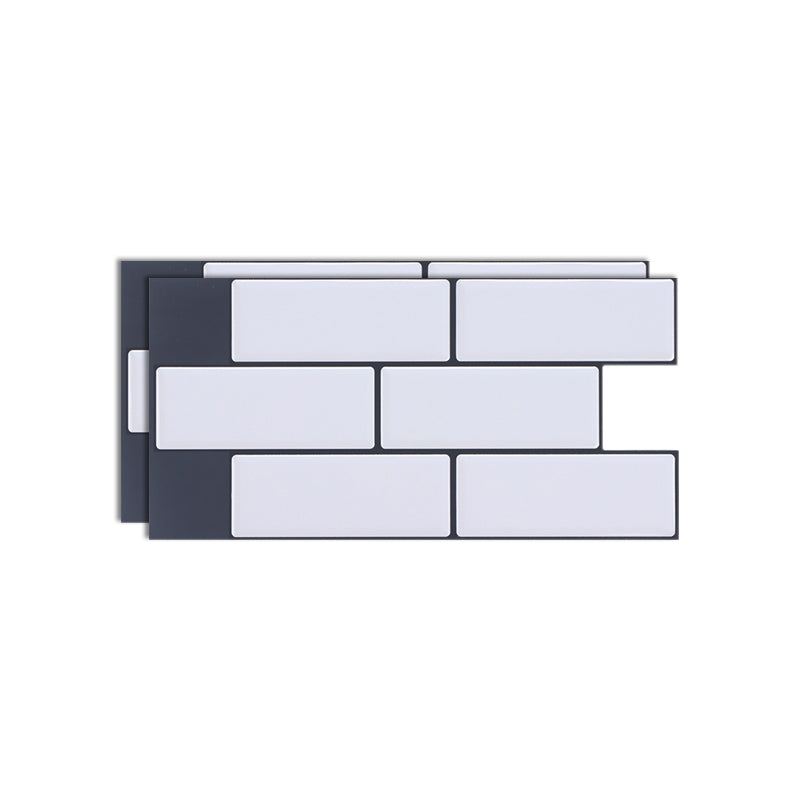 Plastic Peel & Stick Subway Tile Modern Simple Subway Tile Wallpaper Dark Blue-White Clearhalo 'Flooring 'Home Improvement' 'home_improvement' 'home_improvement_peel_stick_blacksplash' 'Peel & Stick Backsplash Tile' 'peel_stick_blacksplash' 'Walls & Ceilings' Walls and Ceiling' 7266072