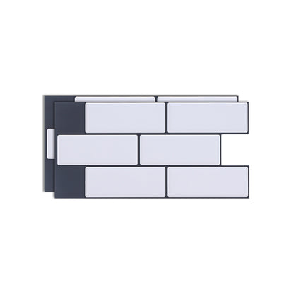 Plastic Peel & Stick Subway Tile Modern Simple Subway Tile Wallpaper Dark Blue-White Clearhalo 'Flooring 'Home Improvement' 'home_improvement' 'home_improvement_peel_stick_blacksplash' 'Peel & Stick Backsplash Tile' 'peel_stick_blacksplash' 'Walls & Ceilings' Walls and Ceiling' 7266072