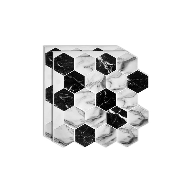 Plastic Peel & Stick Subway Tile Modern Simple Subway Tile Wallpaper Light Gray-Black Clearhalo 'Flooring 'Home Improvement' 'home_improvement' 'home_improvement_peel_stick_blacksplash' 'Peel & Stick Backsplash Tile' 'peel_stick_blacksplash' 'Walls & Ceilings' Walls and Ceiling' 7266074