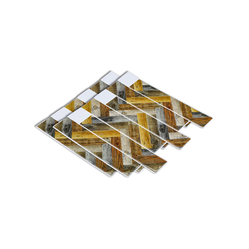 Plastic Peel & Stick Subway Tile Modern Simple Subway Tile Wallpaper Yellow-Brown Clearhalo 'Flooring 'Home Improvement' 'home_improvement' 'home_improvement_peel_stick_blacksplash' 'Peel & Stick Backsplash Tile' 'peel_stick_blacksplash' 'Walls & Ceilings' Walls and Ceiling' 7266078