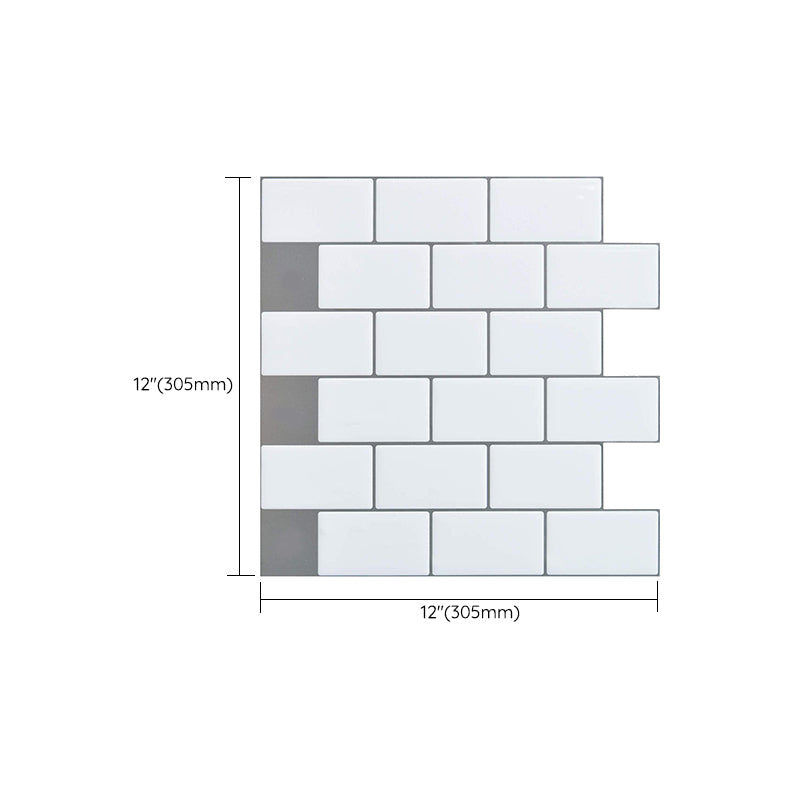 Plastic Peel & Stick Subway Tile Modern Simple Subway Tile Wallpaper Clearhalo 'Flooring 'Home Improvement' 'home_improvement' 'home_improvement_peel_stick_blacksplash' 'Peel & Stick Backsplash Tile' 'peel_stick_blacksplash' 'Walls & Ceilings' Walls and Ceiling' 7266088