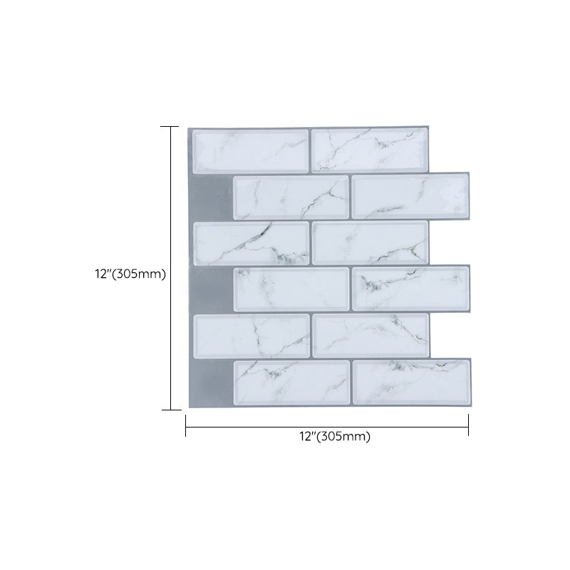 Plastic Peel & Stick Subway Tile Modern Simple Subway Tile Wallpaper Clearhalo 'Flooring 'Home Improvement' 'home_improvement' 'home_improvement_peel_stick_blacksplash' 'Peel & Stick Backsplash Tile' 'peel_stick_blacksplash' 'Walls & Ceilings' Walls and Ceiling' 7266089