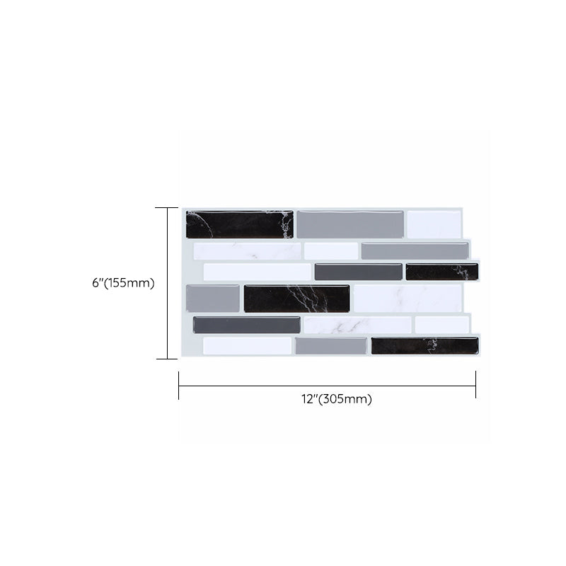 Plastic Peel & Stick Subway Tile Modern Simple Subway Tile Wallpaper Clearhalo 'Flooring 'Home Improvement' 'home_improvement' 'home_improvement_peel_stick_blacksplash' 'Peel & Stick Backsplash Tile' 'peel_stick_blacksplash' 'Walls & Ceilings' Walls and Ceiling' 7266093