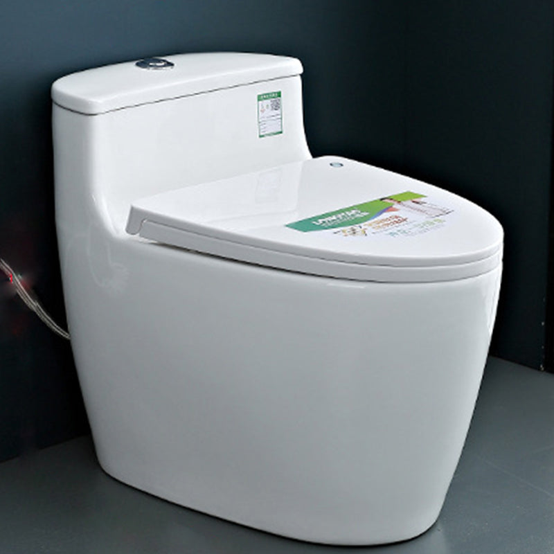 Modern Floor Mount Flush Toilet White Urine Toilet with Seat for Bathroom 17"L x 28"W x 23"H Toilet with Sprayer 12" Clearhalo 'Bathroom Remodel & Bathroom Fixtures' 'Home Improvement' 'home_improvement' 'home_improvement_toilets' 'Toilets & Bidets' 'Toilets' 7266514