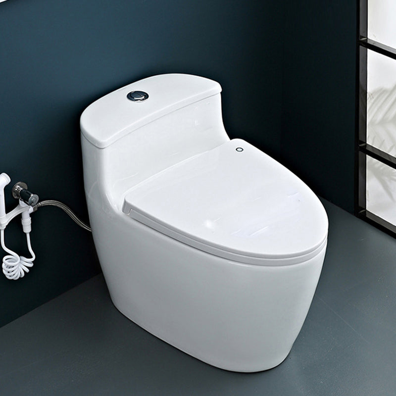 Modern Floor Mount Flush Toilet White Urine Toilet with Seat for Bathroom 17"L x 28"W x 23"H Toilet with Sprayer 16" Clearhalo 'Bathroom Remodel & Bathroom Fixtures' 'Home Improvement' 'home_improvement' 'home_improvement_toilets' 'Toilets & Bidets' 'Toilets' 7266517