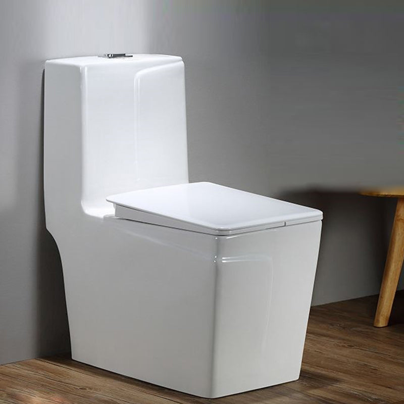 Traditional Siphon Jet Flush Toilet One Piece Urine Toilet for Bathroom 13"L x 27"W x 30"H White Clearhalo 'Bathroom Remodel & Bathroom Fixtures' 'Home Improvement' 'home_improvement' 'home_improvement_toilets' 'Toilets & Bidets' 'Toilets' 7266609