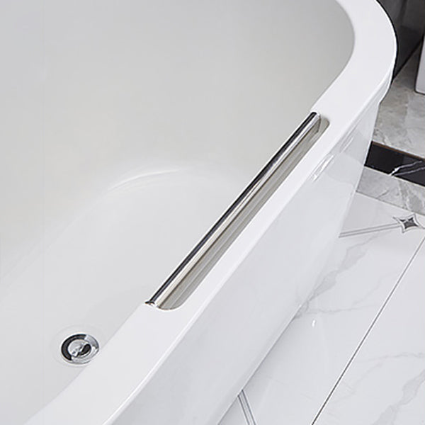 Modern Oval Center Bath Acrylic Freestanding Soaking White Bathtub Clearhalo 'Bathroom Remodel & Bathroom Fixtures' 'Bathtubs' 'Home Improvement' 'home_improvement' 'home_improvement_bathtubs' 'Showers & Bathtubs' 7266623