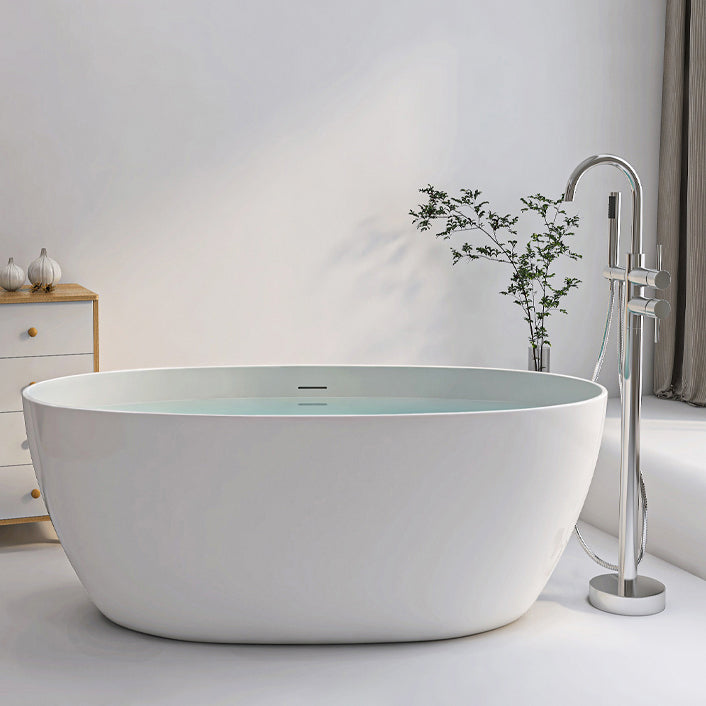 Antique Finish Stand Alone Bath Soaking Modern Oval Bath Tub Silver Tub with Freestanding Tub Fillers Clearhalo 'Bathroom Remodel & Bathroom Fixtures' 'Bathtubs' 'Home Improvement' 'home_improvement' 'home_improvement_bathtubs' 'Showers & Bathtubs' 7266656