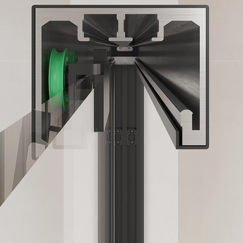 Double Sliding Framed Shower Bath Door Transparent Satin Black Shower Doors Clearhalo 'Bathroom Remodel & Bathroom Fixtures' 'Home Improvement' 'home_improvement' 'home_improvement_shower_tub_doors' 'Shower and Tub Doors' 'shower_tub_doors' 'Showers & Bathtubs' 7266725