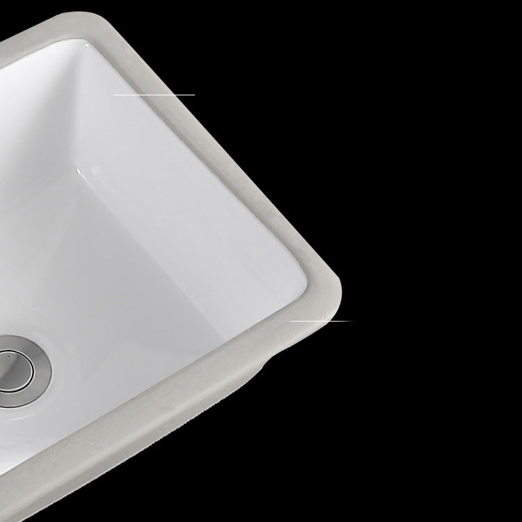 Undermount Bathroom Sink Square Overflow Drain Assemble Sink with Faucet Clearhalo 'Bathroom Remodel & Bathroom Fixtures' 'Bathroom Sinks & Faucet Components' 'Bathroom Sinks' 'bathroom_sink' 'Home Improvement' 'home_improvement' 'home_improvement_bathroom_sink' 7268871