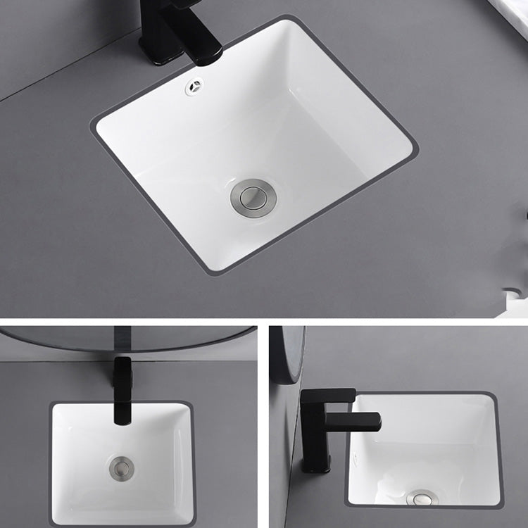 Undermount Bathroom Sink Square Overflow Drain Assemble Sink with Faucet Clearhalo 'Bathroom Remodel & Bathroom Fixtures' 'Bathroom Sinks & Faucet Components' 'Bathroom Sinks' 'bathroom_sink' 'Home Improvement' 'home_improvement' 'home_improvement_bathroom_sink' 7268875