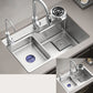 Stainless Steel Kitchen Sink Single Bowl Kitchen Sink with Faucet Included Clearhalo 'Home Improvement' 'home_improvement' 'home_improvement_kitchen_sinks' 'Kitchen Remodel & Kitchen Fixtures' 'Kitchen Sinks & Faucet Components' 'Kitchen Sinks' 'kitchen_sinks' 7268886