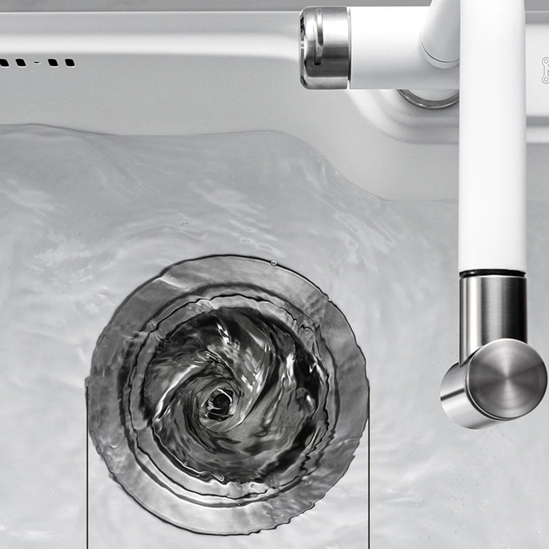 Stainless Steel Kitchen Sink Rectangular 1-Bowl Kitchen Sink with Cutting-Board Clearhalo 'Home Improvement' 'home_improvement' 'home_improvement_kitchen_sinks' 'Kitchen Remodel & Kitchen Fixtures' 'Kitchen Sinks & Faucet Components' 'Kitchen Sinks' 'kitchen_sinks' 7268915