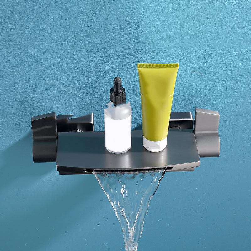 Modern Tub Faucet Trim Copper with Handheld Shower Wall Mount Bath Filler Clearhalo 'Bathroom Remodel & Bathroom Fixtures' 'Bathtub Faucets' 'bathtub_faucets' 'Home Improvement' 'home_improvement' 'home_improvement_bathtub_faucets' 7268967