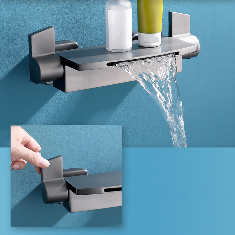 Modern Tub Faucet Trim Copper with Handheld Shower Wall Mount Bath Filler Clearhalo 'Bathroom Remodel & Bathroom Fixtures' 'Bathtub Faucets' 'bathtub_faucets' 'Home Improvement' 'home_improvement' 'home_improvement_bathtub_faucets' 7268973