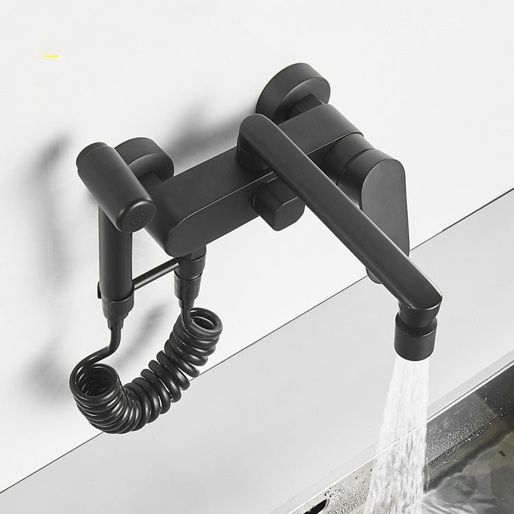 Metal Bath Faucet Trim Contemporary Lever Handle Tub Faucet Trim Clearhalo 'Bathroom Remodel & Bathroom Fixtures' 'Bathtub Faucets' 'bathtub_faucets' 'Home Improvement' 'home_improvement' 'home_improvement_bathtub_faucets' 7269019