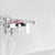 Metal Bath Faucet Trim Contemporary Lever Handle Tub Faucet Trim Silver Wall Installation Clearhalo 'Bathroom Remodel & Bathroom Fixtures' 'Bathtub Faucets' 'bathtub_faucets' 'Home Improvement' 'home_improvement' 'home_improvement_bathtub_faucets' 7269032