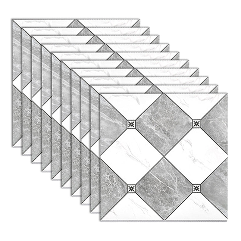 Ceramic Floor Tile Straight Edge Square Waterproof Matte Floor Tile White-Gray 16"L x 16"W x 0.4"H Clearhalo 'Floor Tiles & Wall Tiles' 'floor_tiles_wall_tiles' 'Flooring 'Home Improvement' 'home_improvement' 'home_improvement_floor_tiles_wall_tiles' Walls and Ceiling' 7269056
