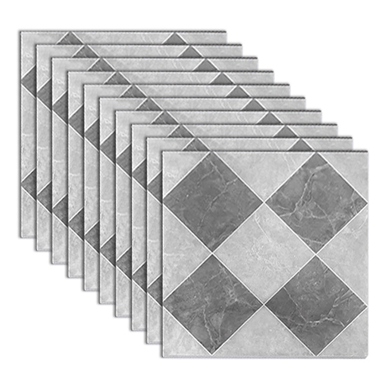 Ceramic Floor Tile Straight Edge Square Waterproof Matte Floor Tile Dark Gray-White 16"L x 16"W x 0.4"H Clearhalo 'Floor Tiles & Wall Tiles' 'floor_tiles_wall_tiles' 'Flooring 'Home Improvement' 'home_improvement' 'home_improvement_floor_tiles_wall_tiles' Walls and Ceiling' 7269073