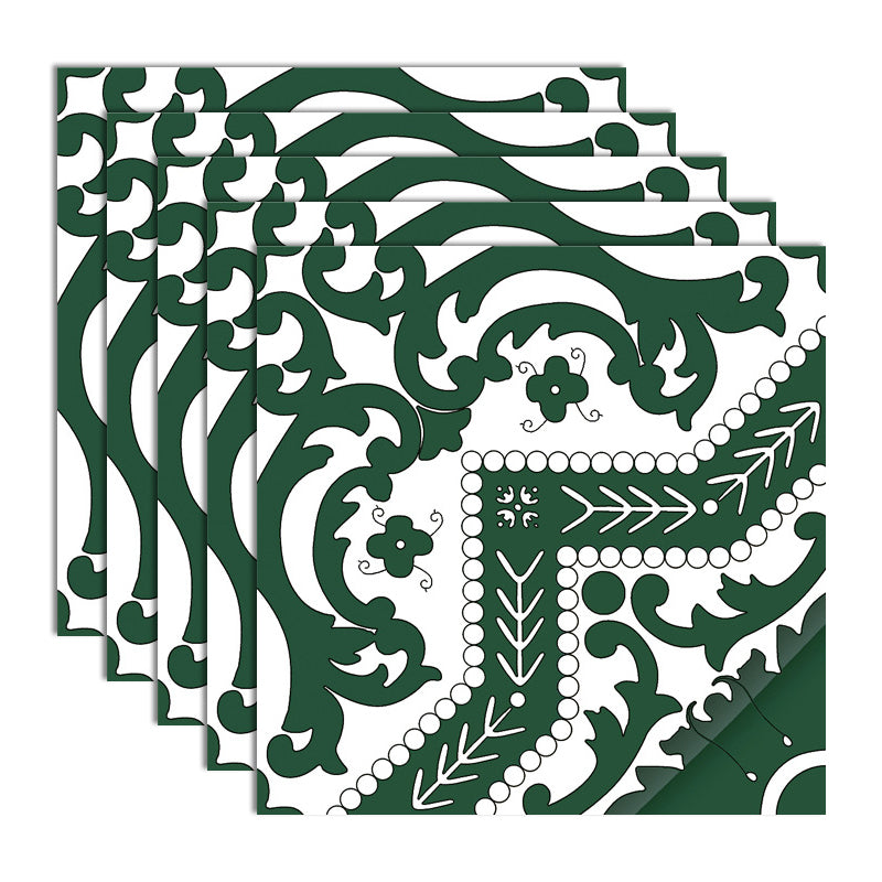 Modern Style Waterproof Wall Tile Printing Straight Edge Square Wall Tile Green White Clearhalo 'Floor Tiles & Wall Tiles' 'floor_tiles_wall_tiles' 'Flooring 'Home Improvement' 'home_improvement' 'home_improvement_floor_tiles_wall_tiles' Walls and Ceiling' 7269111