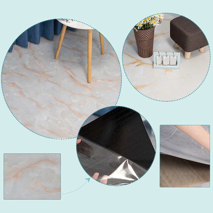 Modern Vinyl Tile Plastic Peel and Stick Marble Look Fade Resistant Tile Flooring Clearhalo 'Flooring 'Home Improvement' 'home_improvement' 'home_improvement_vinyl_flooring' 'Vinyl Flooring' 'vinyl_flooring' Walls and Ceiling' 7269131