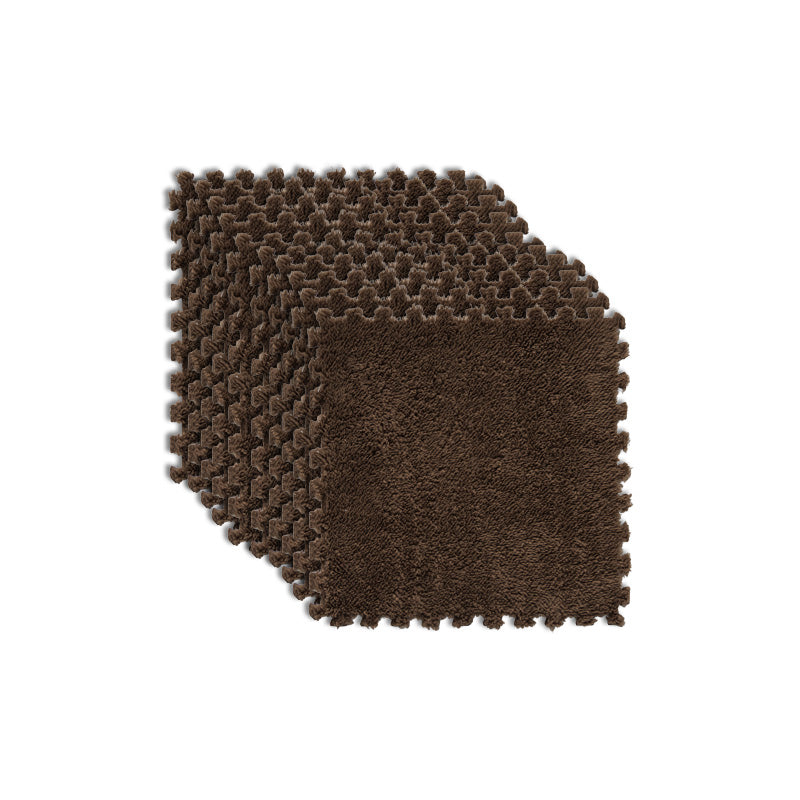 Modern Carpet Tiles Interlocking Square Color Block Carpet Tiles Coffee Clearhalo 'Carpet Tiles & Carpet Squares' 'carpet_tiles_carpet_squares' 'Flooring 'Home Improvement' 'home_improvement' 'home_improvement_carpet_tiles_carpet_squares' Walls and Ceiling' 7269163