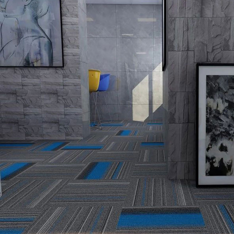 Indoor Carpet Tiles Geometric Print Level Loop Office Carpet Tiles Clearhalo 'Carpet Tiles & Carpet Squares' 'carpet_tiles_carpet_squares' 'Flooring 'Home Improvement' 'home_improvement' 'home_improvement_carpet_tiles_carpet_squares' Walls and Ceiling' 7269202