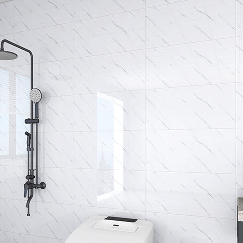 PVC Rectangular 3 Pack 12" X 23" Peel & Stick Mosaic Tile Kitchen and Bathroom Backsplash Ivory Clearhalo 'Flooring 'Home Improvement' 'home_improvement' 'home_improvement_peel_stick_blacksplash' 'Peel & Stick Backsplash Tile' 'peel_stick_blacksplash' 'Walls & Ceilings' Walls and Ceiling' 7269205