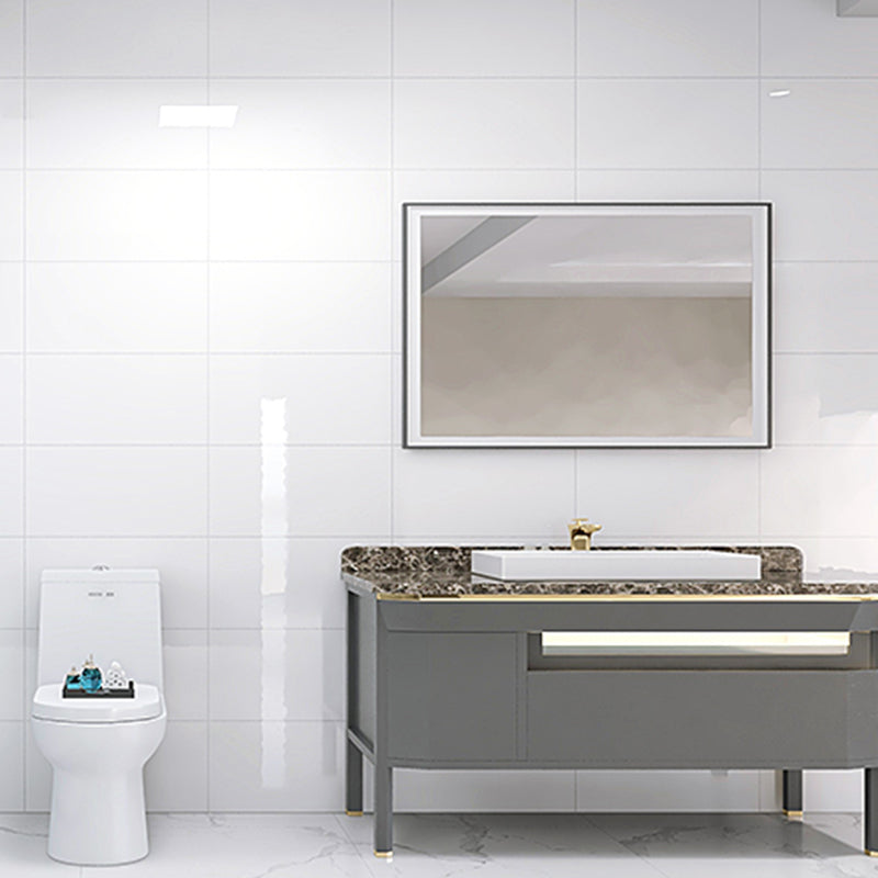 PVC Rectangular 3 Pack 12" X 23" Peel & Stick Mosaic Tile Kitchen and Bathroom Backsplash Gloss White Clearhalo 'Flooring 'Home Improvement' 'home_improvement' 'home_improvement_peel_stick_blacksplash' 'Peel & Stick Backsplash Tile' 'peel_stick_blacksplash' 'Walls & Ceilings' Walls and Ceiling' 7269206