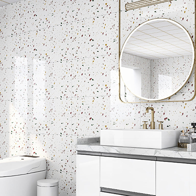 PVC Rectangular 3 Pack 12" X 23" Peel & Stick Mosaic Tile Kitchen and Bathroom Backsplash White Clearhalo 'Flooring 'Home Improvement' 'home_improvement' 'home_improvement_peel_stick_blacksplash' 'Peel & Stick Backsplash Tile' 'peel_stick_blacksplash' 'Walls & Ceilings' Walls and Ceiling' 7269210