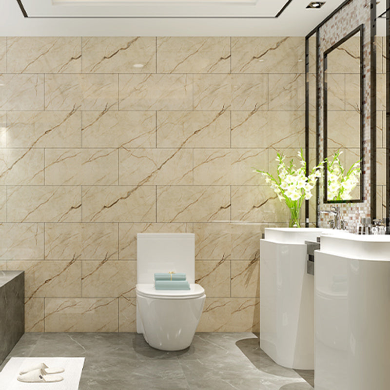 PVC Rectangular 3 Pack 12" X 23" Peel & Stick Mosaic Tile Kitchen and Bathroom Backsplash Beige Clearhalo 'Flooring 'Home Improvement' 'home_improvement' 'home_improvement_peel_stick_blacksplash' 'Peel & Stick Backsplash Tile' 'peel_stick_blacksplash' 'Walls & Ceilings' Walls and Ceiling' 7269216