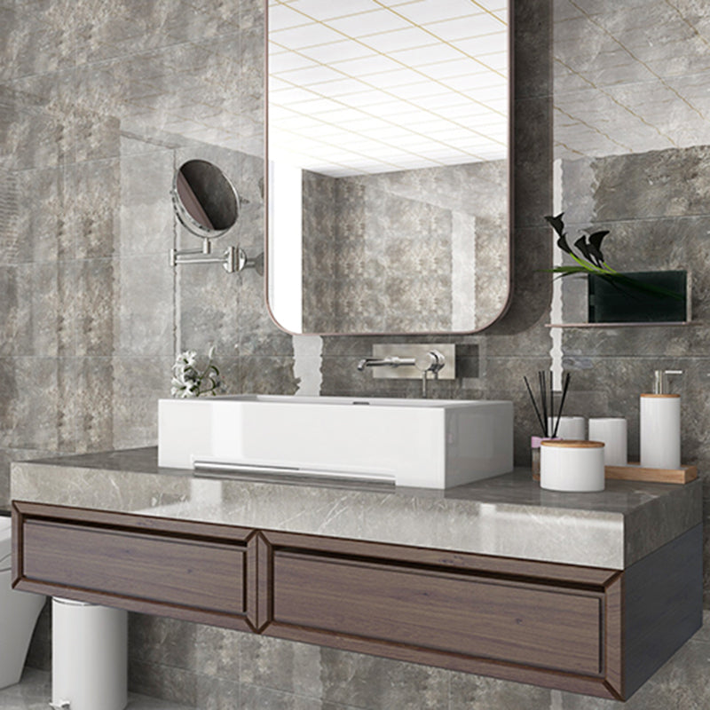 PVC Rectangular 3 Pack 12" X 23" Peel & Stick Mosaic Tile Kitchen and Bathroom Backsplash Dark Gray Clearhalo 'Flooring 'Home Improvement' 'home_improvement' 'home_improvement_peel_stick_blacksplash' 'Peel & Stick Backsplash Tile' 'peel_stick_blacksplash' 'Walls & Ceilings' Walls and Ceiling' 7269220