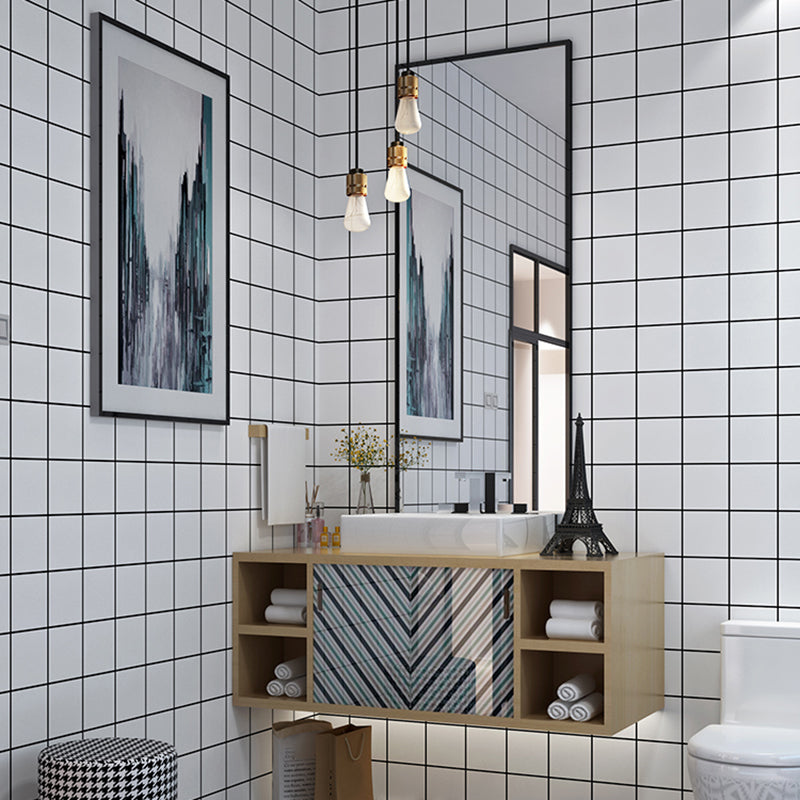 PVC Rectangular 12" X 23" 5-Pack Peel & Stick Mosaic Tile Kitchen and Bathroom Backsplash Clearhalo 'Flooring 'Home Improvement' 'home_improvement' 'home_improvement_peel_stick_blacksplash' 'Peel & Stick Backsplash Tile' 'peel_stick_blacksplash' 'Walls & Ceilings' Walls and Ceiling' 7269231