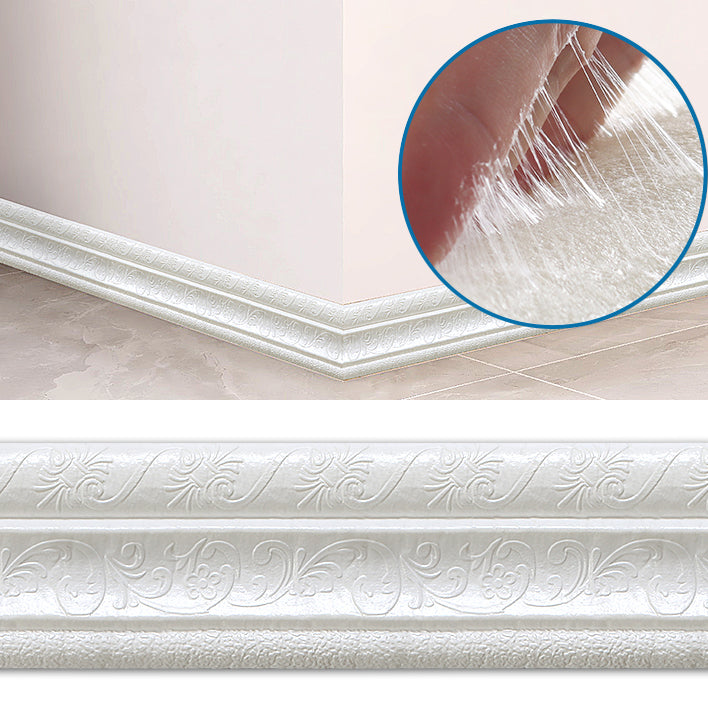 Peel and Stick Siding Panel Waterproof Plastic Scratch Resistant Tin Backsplash White Upgrade Strong Glue 5-Piece Set Clearhalo 'Flooring 'Home Improvement' 'home_improvement' 'home_improvement_wall_paneling' 'Wall Paneling' 'wall_paneling' 'Walls & Ceilings' Walls and Ceiling' 7269335