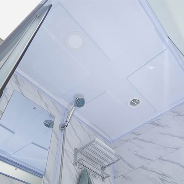 Single Sliding Tempered Glass Shower Stall Rectangle Frosted Shower Kit Clearhalo 'Bathroom Remodel & Bathroom Fixtures' 'Home Improvement' 'home_improvement' 'home_improvement_shower_stalls_enclosures' 'Shower Stalls & Enclosures' 'shower_stalls_enclosures' 'Showers & Bathtubs' 7269502