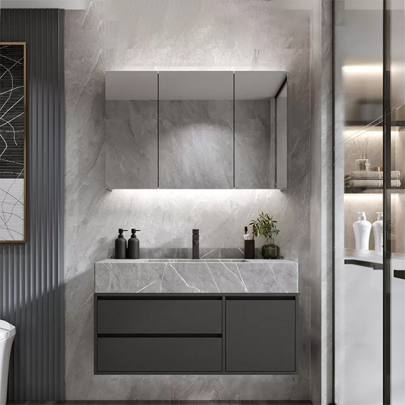 Modern Bathroom Sink Vanity Wall Mount Vanity Set with Mirror Vanity & Faucet & Mirror Cabinet https: res.litfad.com site img item 2023 01 11 7270489 1200x1200.jpg Clearhalo 'Bathroom Remodel & Bathroom Fixtures' 'Bathroom Vanities' 'bathroom_vanities' 'Home Improvement' 'home_improvement' 'home_improvement_bathroom_vanities' 7270489