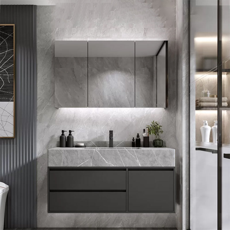 Modern Bathroom Sink Vanity Wall Mount Vanity Set with Mirror Vanity & Faucet & Mirror Cabinet https: res.litfad.com site img item 2023 01 30 7270491 1200x1200.jpg Clearhalo 'Bathroom Remodel & Bathroom Fixtures' 'Bathroom Vanities' 'bathroom_vanities' 'Home Improvement' 'home_improvement' 'home_improvement_bathroom_vanities' 7270491