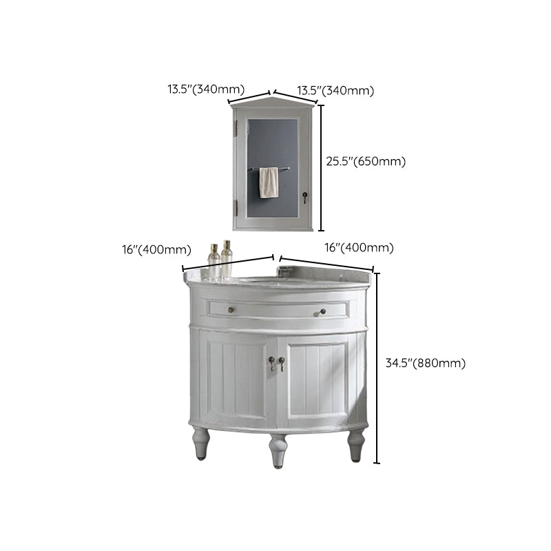 Modern Style Bathroom Sink Vanity Freestanding Vanity with Mirror Clearhalo 'Bathroom Remodel & Bathroom Fixtures' 'Bathroom Vanities' 'bathroom_vanities' 'Home Improvement' 'home_improvement' 'home_improvement_bathroom_vanities' 7270517