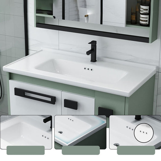 Modern Bathroom Sink Vanity Freestanding Vanity Set with Mirror Clearhalo 'Bathroom Remodel & Bathroom Fixtures' 'Bathroom Vanities' 'bathroom_vanities' 'Home Improvement' 'home_improvement' 'home_improvement_bathroom_vanities' 7270537