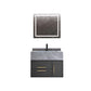 Wall Mount Bathroom Sink Vanity Modern Vanity Set with Mirror Clearhalo 'Bathroom Remodel & Bathroom Fixtures' 'Bathroom Vanities' 'bathroom_vanities' 'Home Improvement' 'home_improvement' 'home_improvement_bathroom_vanities' 7270560