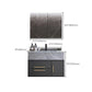 Wall Mount Bathroom Sink Vanity Modern Vanity Set with Mirror Clearhalo 'Bathroom Remodel & Bathroom Fixtures' 'Bathroom Vanities' 'bathroom_vanities' 'Home Improvement' 'home_improvement' 'home_improvement_bathroom_vanities' 7270573