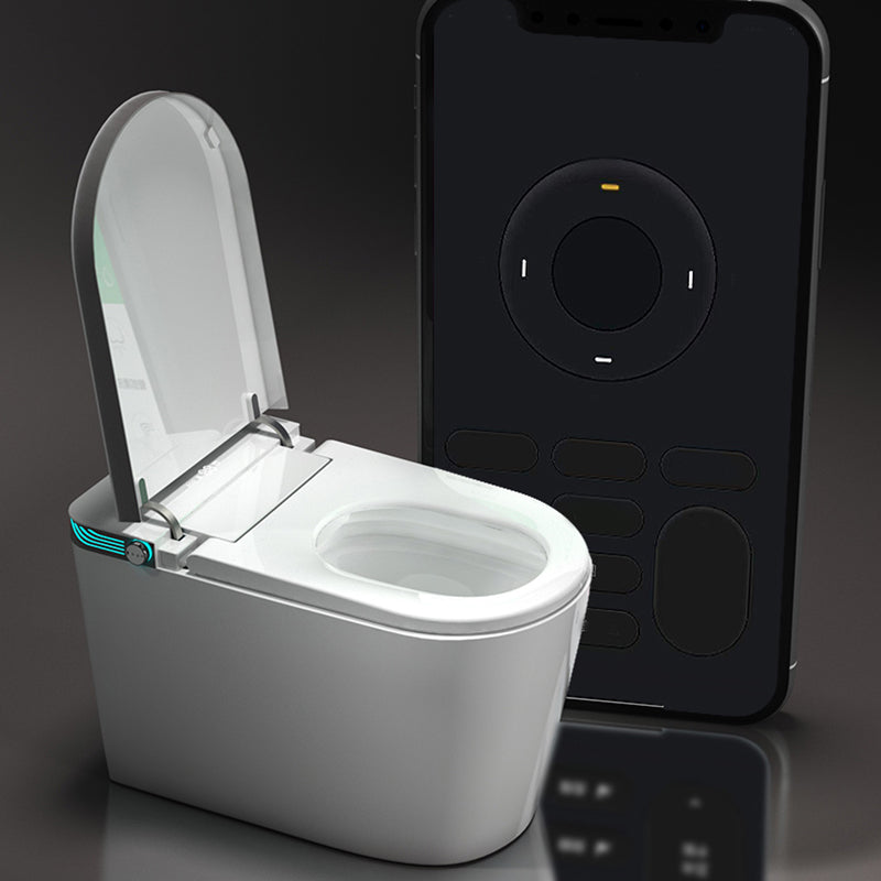 White Finish Elongated Floor Mount Bidet with Foot Sensor and Heated Seat Clearhalo 'Bathroom Remodel & Bathroom Fixtures' 'Bidets' 'Home Improvement' 'home_improvement' 'home_improvement_bidets' 'Toilets & Bidets' 7271228